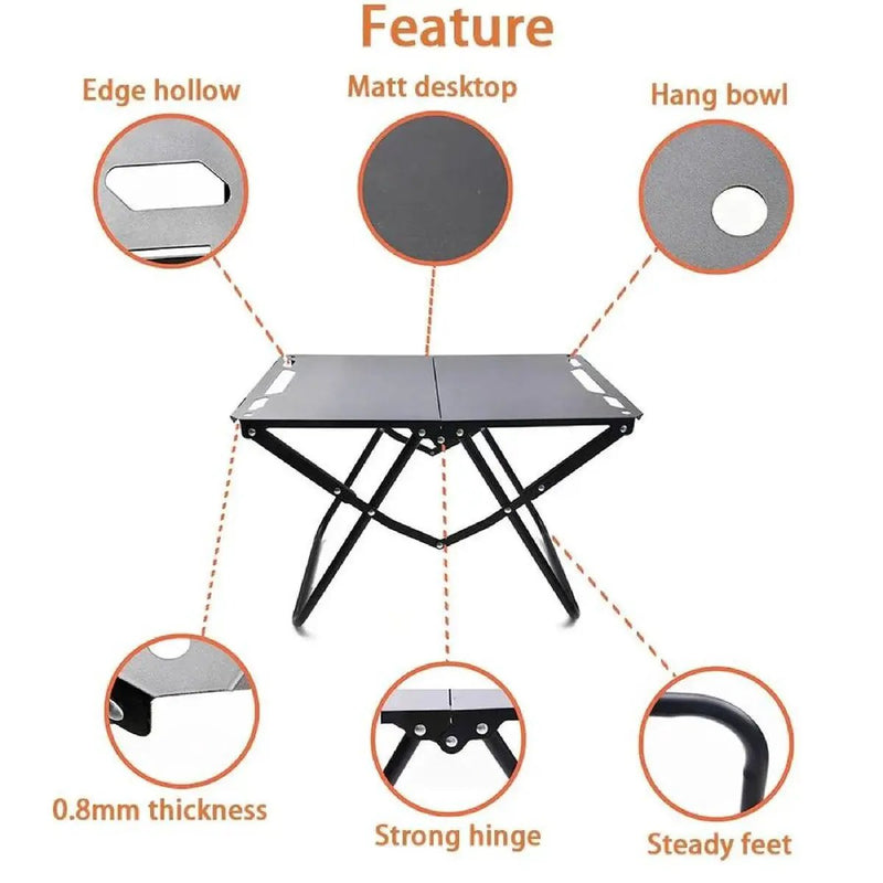 ECOTREK Folding BBQ Table – 93cm Portable Outdoor Cooking Station ZF10312 by ECOTREK