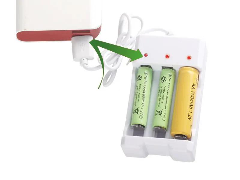 3 Slots USB Battery Charger AA or AAA by dealonline.co.nz
