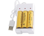 3 Slots USB Battery Charger AA or AAA by dealonline.co.nz