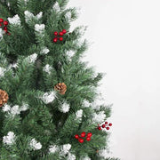 2.1M Christmas Tree 1100 Tips with Red Berries and Pinecones by salelink.co.nz