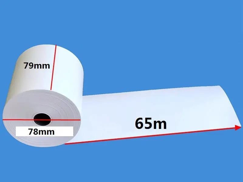 dealonline.co.nz dealonlinenz (50 Rolls) 80mm x 80mm Thermal Paper Receipt Rolls 65m/roll 80mm x 80mm Thermal Receipt Paper 65m Rolls