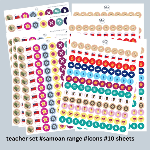 PELE Stickers Samoan Culture Education Stickers Pack 10 Sheets For Classroom Use Samoan Culture Stickers Pack 10 Sheets For Class