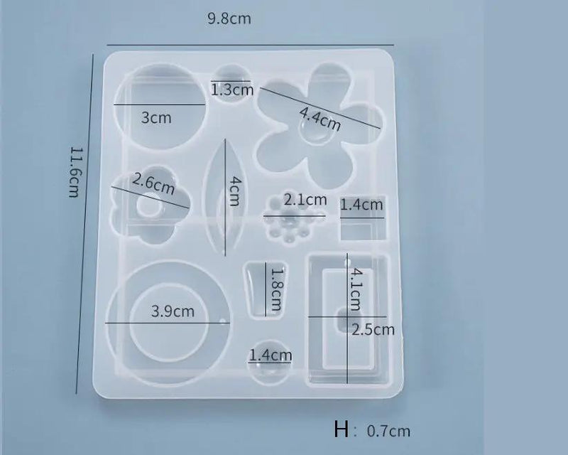 DIY Silicone Resin Moulds Earrings Pendant Epoxy Casting Moulds - 11 by Resin Art NZ