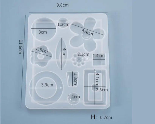 DIY Silicone Resin Moulds Earrings Pendant Epoxy Casting Moulds - 11 by Resin Art NZ