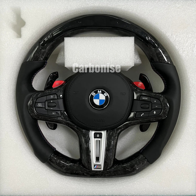 BMW Steering Wheel (Forged Fiber+Smooth Leather) #11 by CARBONISE