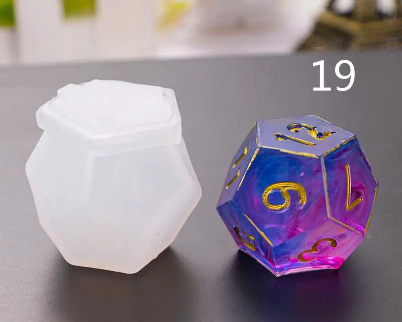 Dice Silicone Resin Casting Moulds Multiple Shapes Polyhedral Dice Moulds for Resin Lovers Table Games DIY Making by Resin Art NZ