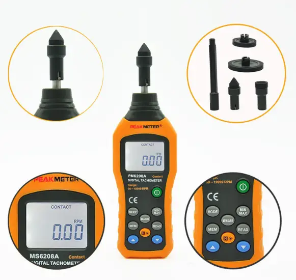 MS6208A Contact Measurement Digital Tachometer by salelink.co.nz