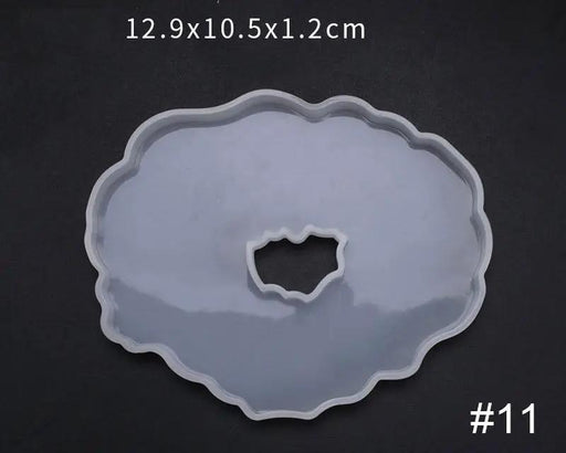 Irregular Coaster Moulds - 013 with hole by Resin Art NZ