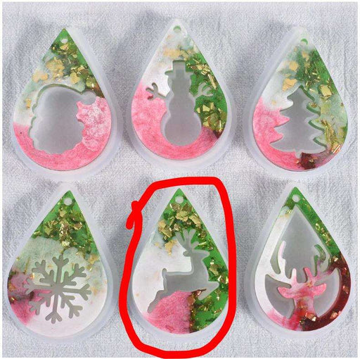 Christmas Pendant Moulds - 06 by Resin Art NZ