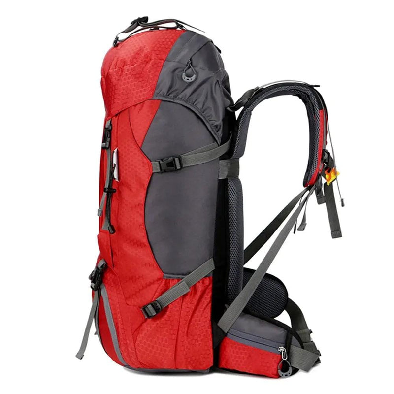 Mead's Supply & Equipment Outfitters limited Backpacks & Hiking Bags 60L Hiking Backpack with Rain Cover — Lightweight Nylon Trekking Pack 60L Hiking Backpack with Rain Cover — Lightweight Nylon Trekking Pack