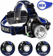 Super Bright Powerful Headlamp LED Head Torch USB Rechargeable Headlight Head Lamp by China Dropship