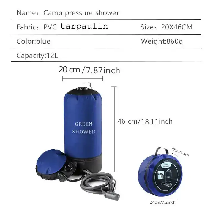 11L Portable Inflatable Camping Shower Bag by Habicare