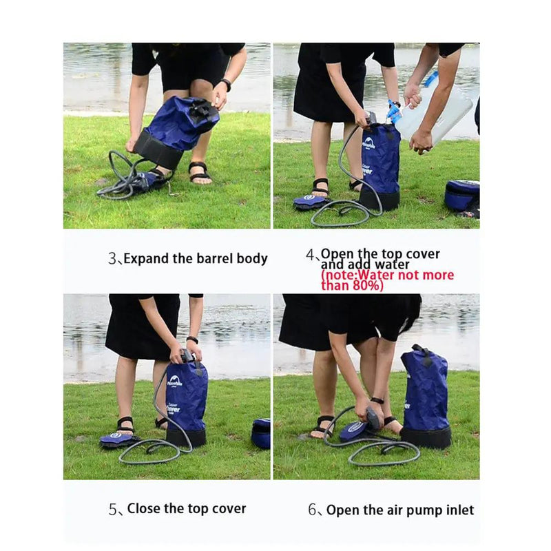 11L Pvc Portable Shower Outdoor Camping Shower Hiking Hydration Water Bag Water Tank Waterbag by SportZone.co.nz