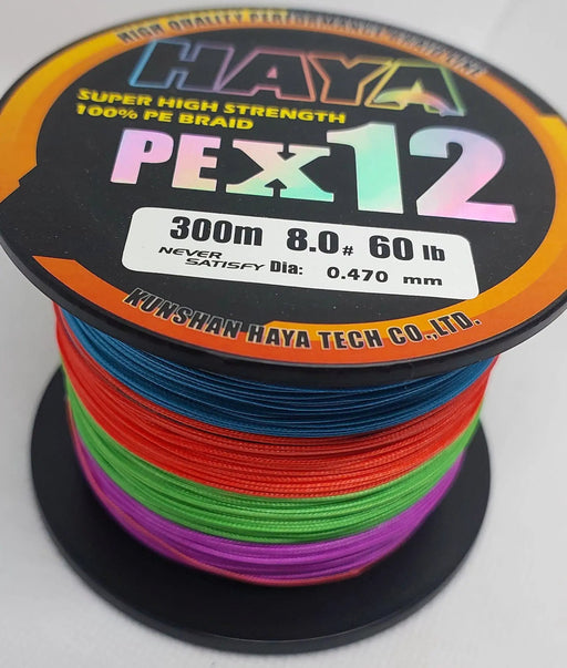 Premium x12 Strand Low Memory Braid Fishing Line - 300M Multi by NZ Diver