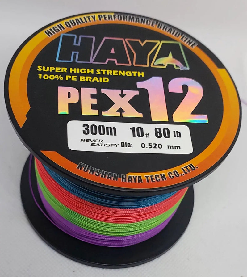 Premium x12 Strand Low Memory Braid Fishing Line - 300M Multi by NZ Diver