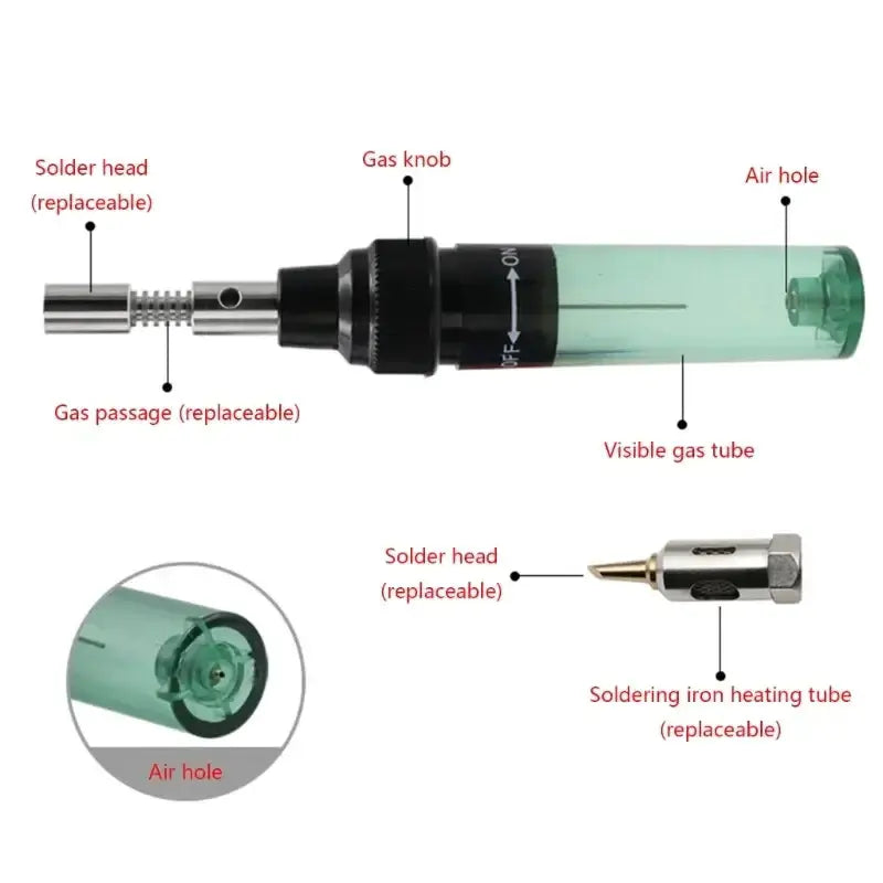 Portable Gas Soldering Iron Kit by Habicare