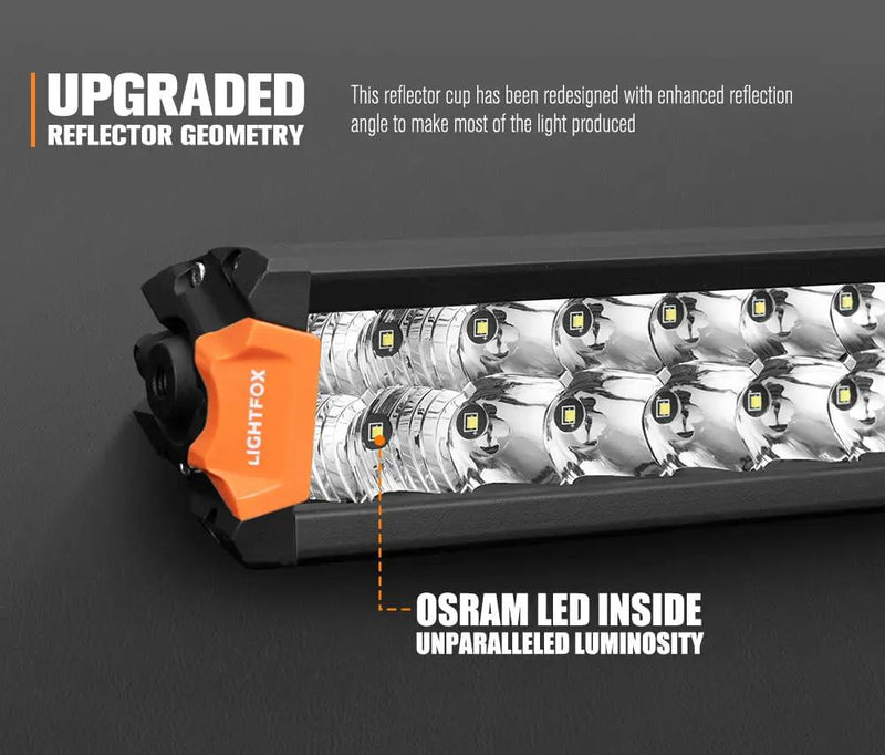 Lightfox Rigel Series 12inch LED Light Bar 1 Lux @ 337M IP68 8,320 Lumens by Kiwi Offroad