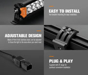 Lightfox Rigel Series 12inch LED Light Bar 1 Lux @ 337M IP68 8,320 Lumens by Kiwi Offroad