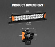 Lightfox Rigel Series 12inch LED Light Bar 1 Lux @ 337M IP68 8,320 Lumens by Kiwi Offroad