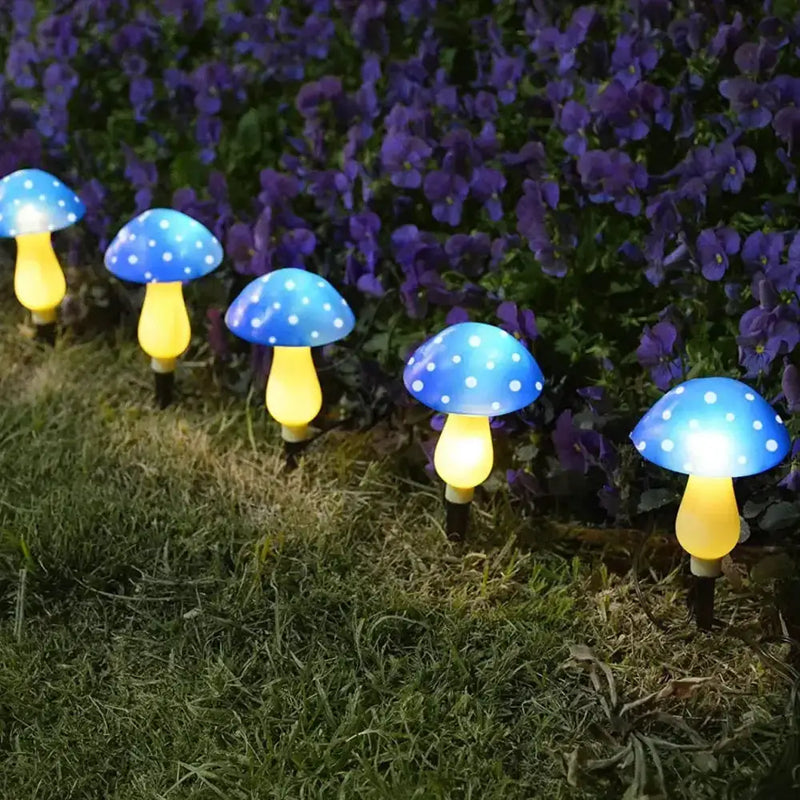 Habicare 12-Pack RGB Solar Mushroom Garden Stake Lights with 8 Lighting Modes 12-Pack RGB Solar Mushroom Garden Stake Lights with 8 Lighting Modes