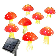 Habicare 12-Pack RGB Solar Mushroom Garden Stake Lights with 8 Lighting Modes 12-Pack RGB Solar Mushroom Garden Stake Lights with 8 Lighting Modes