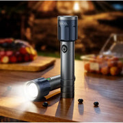 techplus 1200 Lumens Rechargeable LED Flashlight with 5000mAh Battery (DL25) TechPlus DL25 1200 Lumen Rechargeable LED Flashlight