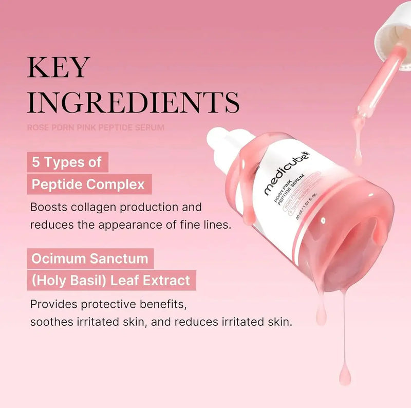 Poppy Gifts Medicube PDRN Pink Peptide Serum Hydrating Glow and Firming Treatment Medicube PDRN Pink Peptide Serum Hydrating Glow
