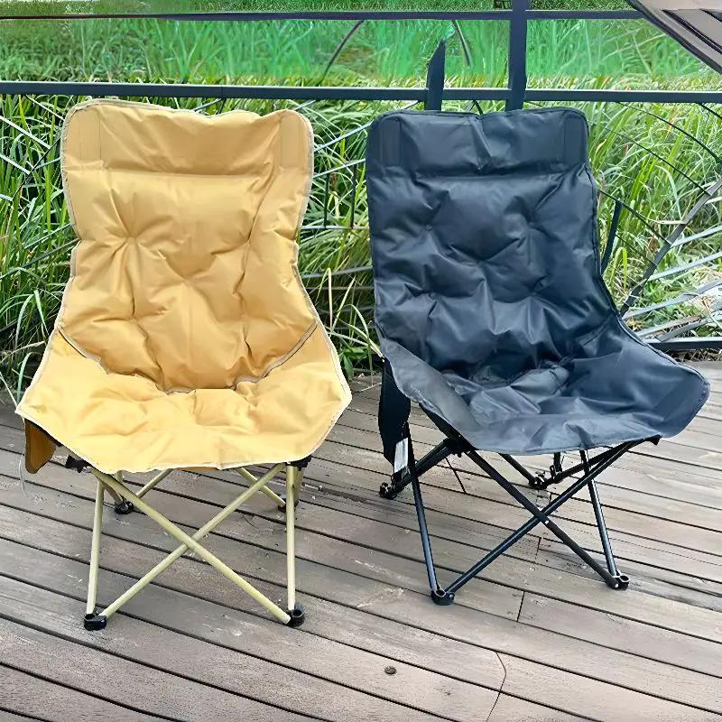 ECOTREK High-Back Padded Camping Chair – 3 Position Reclining Moon Chair TMD9284 by ECOTREK