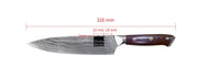 XINZUO 8 inch Chef Knives High Carbon Grade VG10 Japanese 73 layer Damascus Kitchen Knife Stainless Steel Gyuto Knife Rose Wood handle As shown by China Dropship