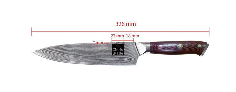 XINZUO 8 inch Chef Knives High Carbon Grade VG10 Japanese 73 layer Damascus Kitchen Knife Stainless Steel Gyuto Knife Rose Wood handle As shown by China Dropship