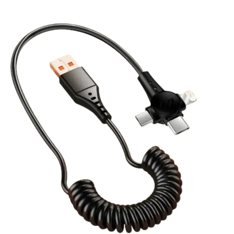 120W 3-in-1 USB-C Super-Fast Retractable Charging Cable by Habicare