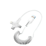 120W 3-in-1 USB-C Super-Fast Retractable Charging Cable by Habicare