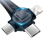 120W 3-in-1 USB-C Super-Fast Retractable Charging Cable by Habicare