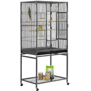 53.5″H Mobile Large Parrot Cage w/ Stand Bird Cage by Yaheetech