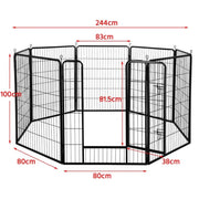 Heavy Duty 8 Panel Pet Playpen by Yaheetech
