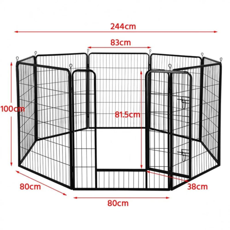 Heavy Duty 8 Panel Pet Playpen by Yaheetech