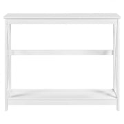 2-Tier X-Design Console Table Industrial Side Console Table End Table by Yaheetech