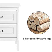 1 Pair End Tables Side Table Nightstand by Yaheetech