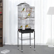 Rolling Metal Bird Cage with Detachable Stand by Yaheetech