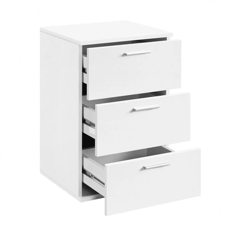 Set of 2 3 Drawers Side Table End Table by Yaheetech