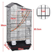 Metal Parrot Cage Bird cage w/Swing & Ladder by Yaheetech