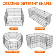 Foldable Metal Dog Exercise Pen Dog Pen by Yaheetech