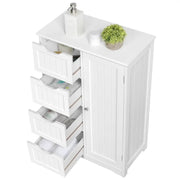 Large Wooden Bathroom Storage Cabinet Freestanding Floor Cabinet by Yaheetech