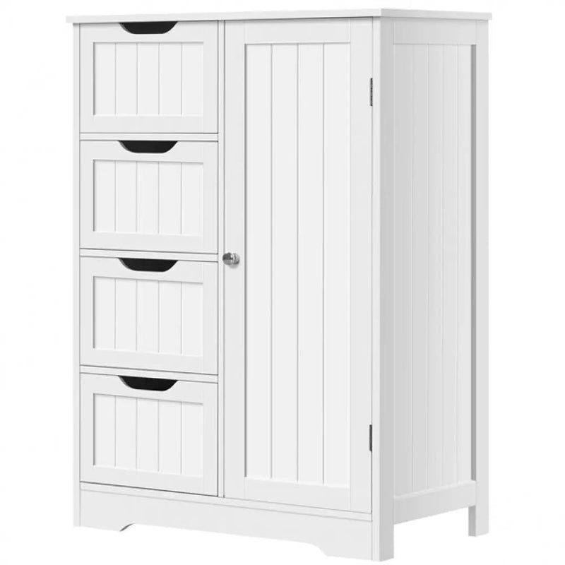 Large Wooden Bathroom Floor Cabinet by Yaheetech