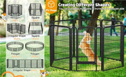 8 Panels Dog Playpen 100cm Tall Dog Pen Dog Fence by Yaheetech