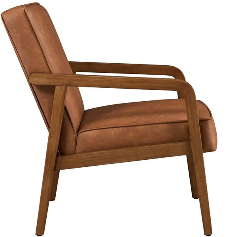 Mid-Century Modern Upholstered Lounge Chair Accent Armchair by Yaheetech