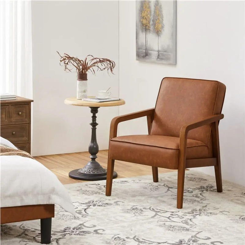 Set of Two Mid-Century Retro Modern Upholstered Lounge Chair Armchair by Yaheetech