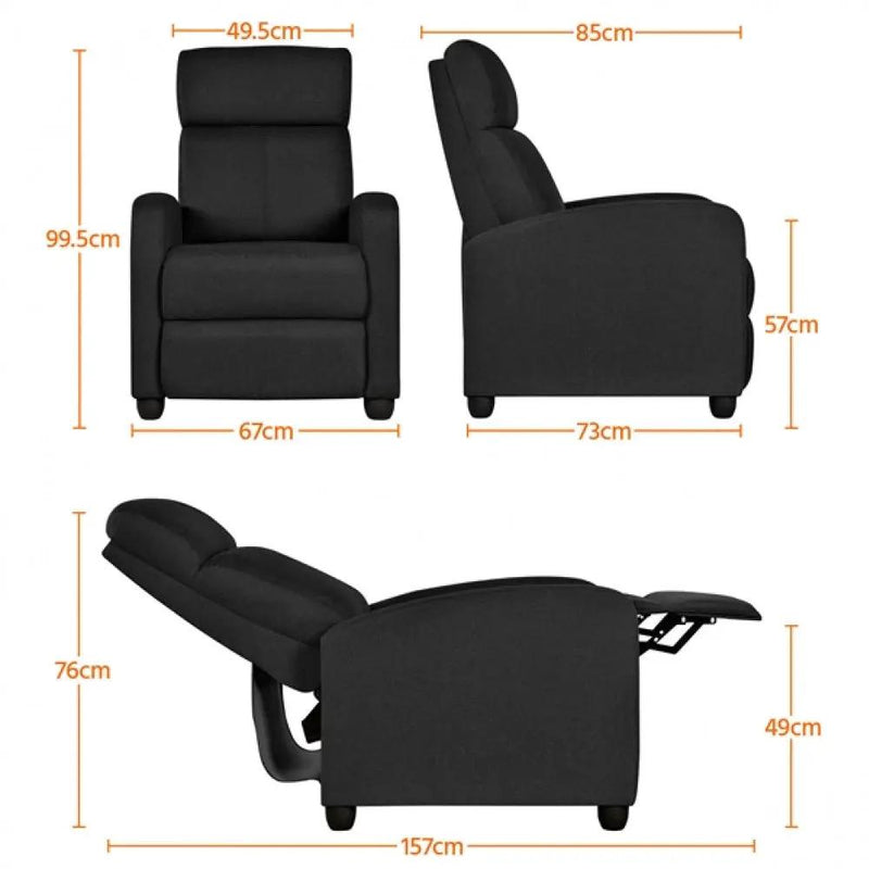 1 Pair Recliner Chairs by Yaheetech