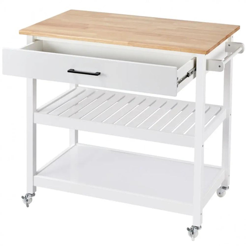Kitchen Island Cart on Wheels 40’’ W Minimalist Kitchen Cart by Yaheetech