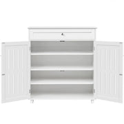 4 Tier Shoe Storage Cabinet 1 Drawer Closed Adjustable Shoes Rack by Yaheetech